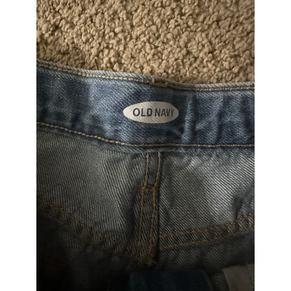 Girls OLD NAVY Embroidered Jean Shorts; Size 14